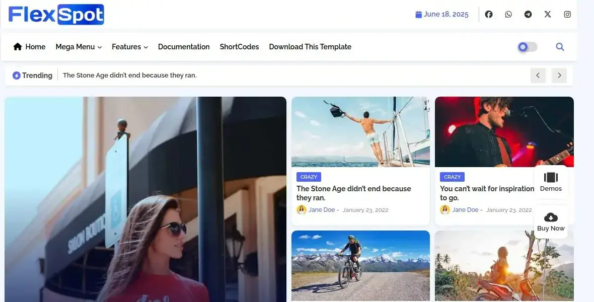 Flex Spot v2.7.0 - Magazine & Fast Loading Blogger Template