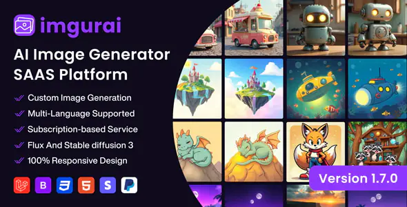 Imgurai v1.7 - AI Image Generator (SAAS)