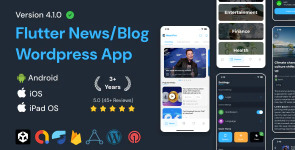 NewsPro v4.1.1 - Blog/News/Article App For Wordpress