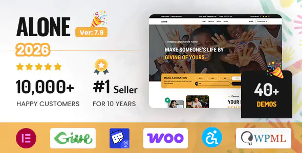 Alone v7.9.1.2 - Charity Multipurpose Non-profit WordPress Theme