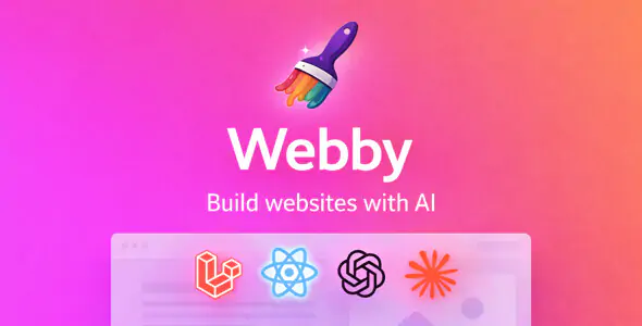 Webby v1.0.4 - AI-Powered No-Code Website Builder SaaS Platform