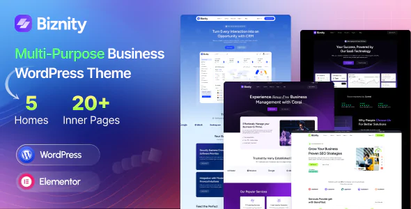Biznity v1.0.2 - Multipurpose Business WordPress Theme