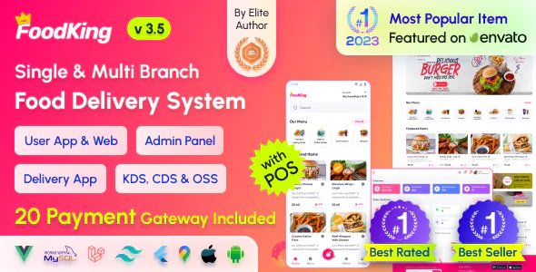FoodKing v3.5 - Restaurant Food Delivery System with Admin Panel & Delivery Man App - Restaurant POS