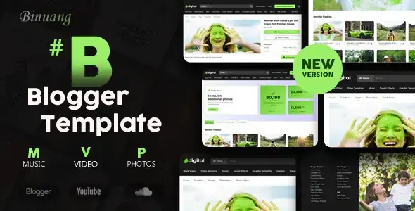 Binuang Digital v3.2.0 - Blogger Template for Blog Download & Affiliate