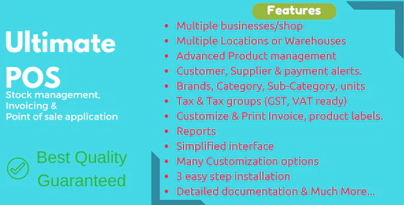 Ultimate POS v6.8.1 - Best ERP, Stock Management, Point of Sale & Invoicing application
