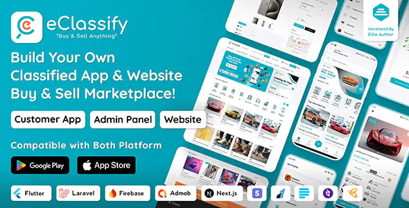 eClassify v2.7.0 - Classified Buy and Sell Marketplace Flutter App with Laravel Admin Panel