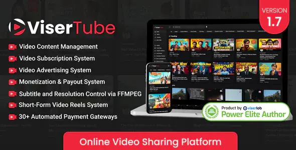 ViserTube v1.7 - Online Video Sharing Platform
