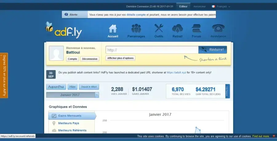 Adfly Clone Link Shortener Blogger Template