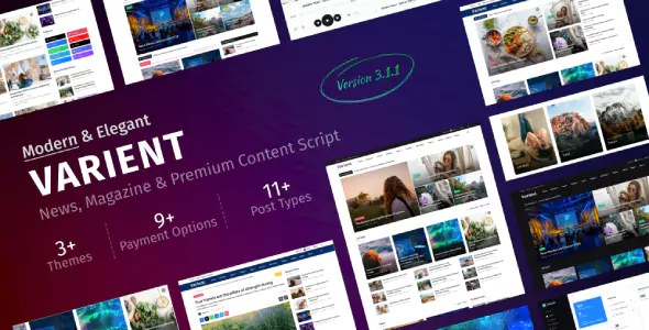 Varient v3.1.1 - News & Magazine Script