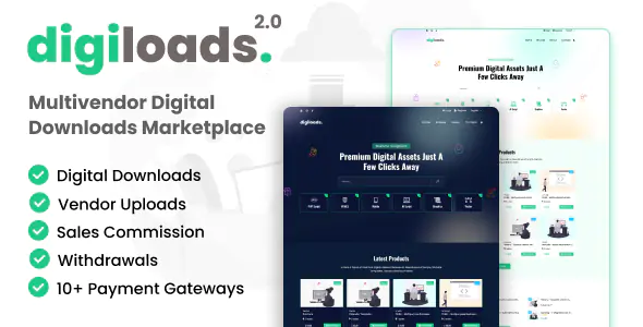 Digiloads v2.0 - Multivendor Digital Downloads Marketplace