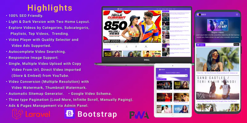 YouTube Clone PHP Video Script - Laravel