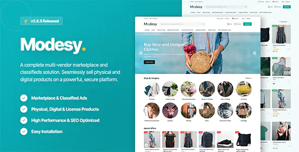 Modesy v2.6.4 - Marketplace & Classified Ads Script
