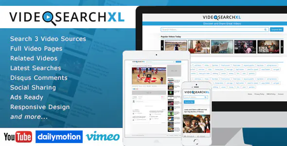 VideoSearchXL v1.4 - Multi Source Video Search Engine