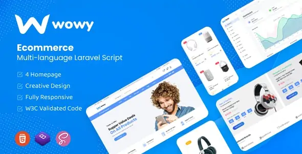 Wowy v1.30.9 - Multi-language Laravel eCommerce Script