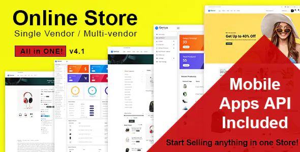 Online Store v4.1 - All in One Multi vendor Laravel eCommerce Platform