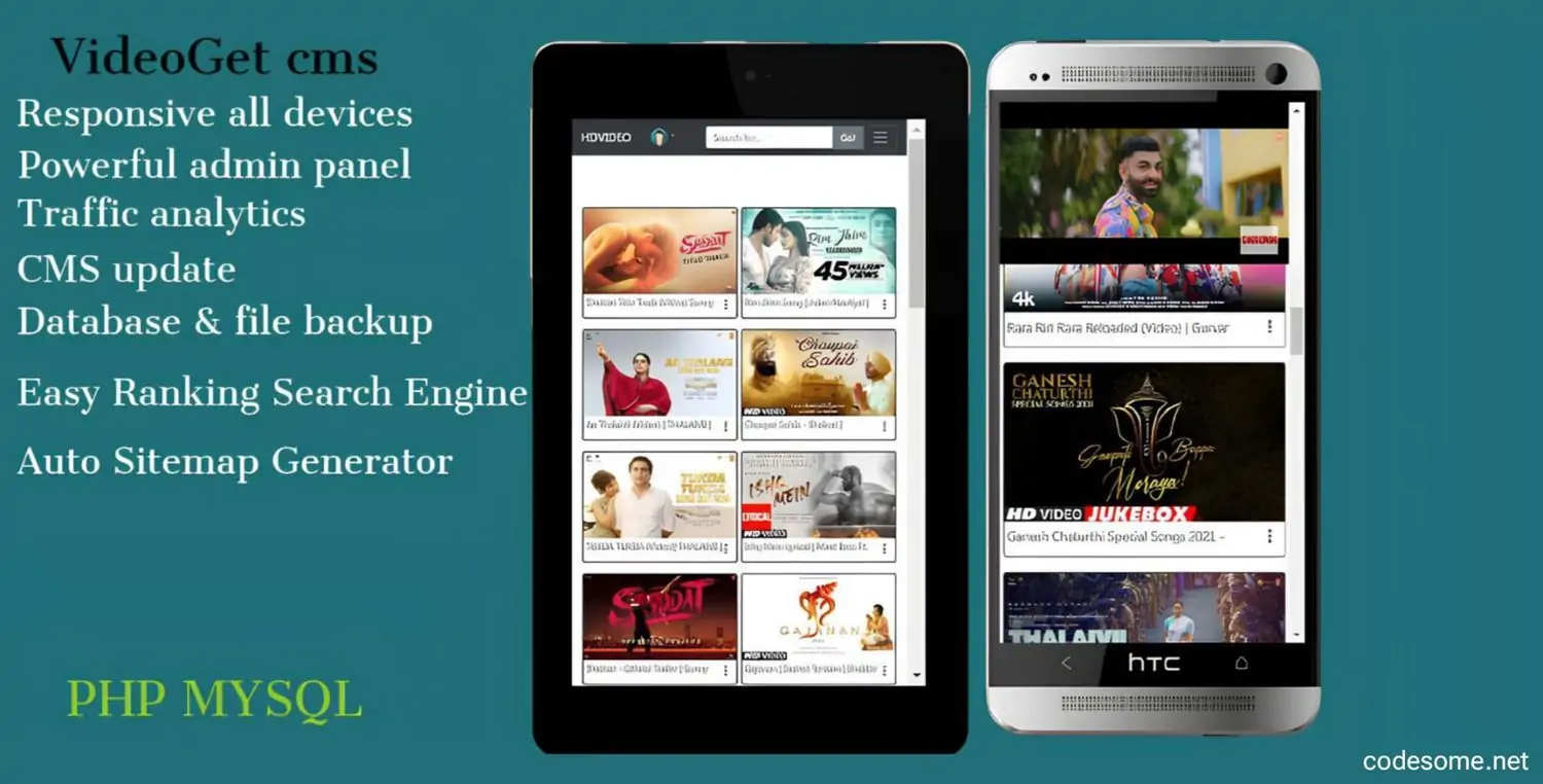 VideoGet - Youtube Video Listing CMS