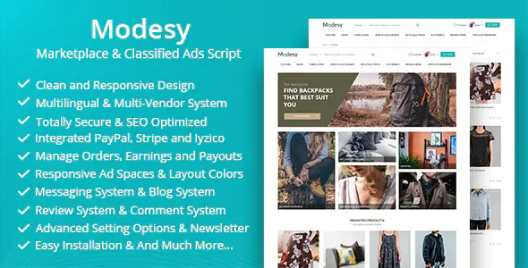 Modesy v2.6.1 - Marketplace & Classified Ads Script