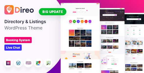 Direo v3.0.3 - Directory & Listing WordPress Theme