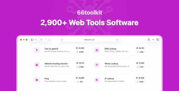 66toolkit v49.0.0 - Ultimate Web Tools System (SAAS)