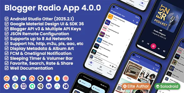 Blogger Radio App v4.0.0 - Blogger API