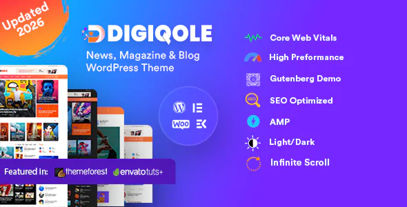 Digiqole v2.2.8 - News Magazine WordPress Theme