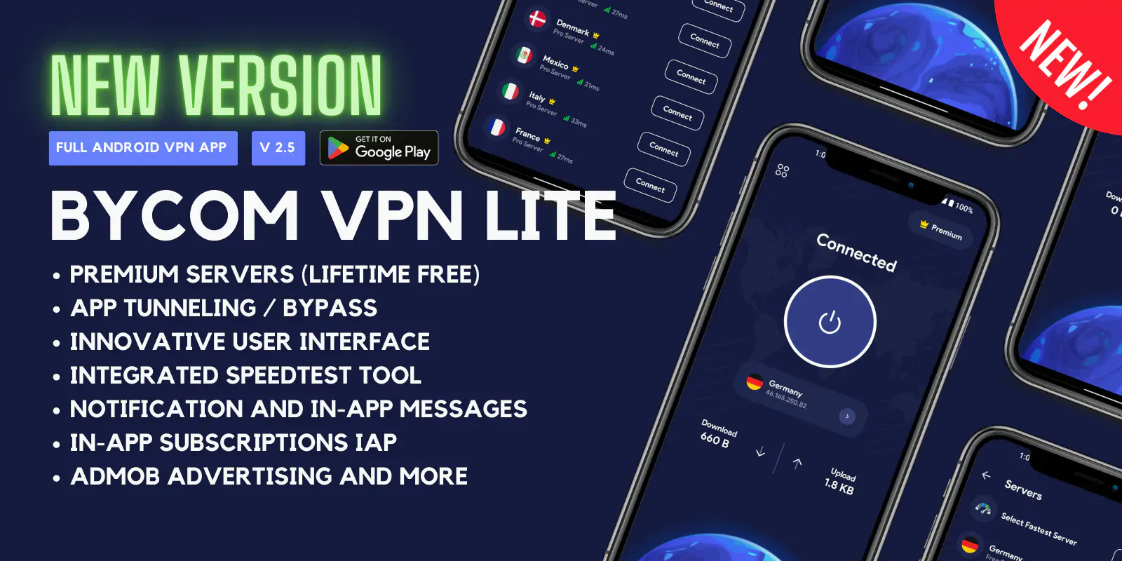 Bycom VPN v2.5 - Secure and Private Android VPN