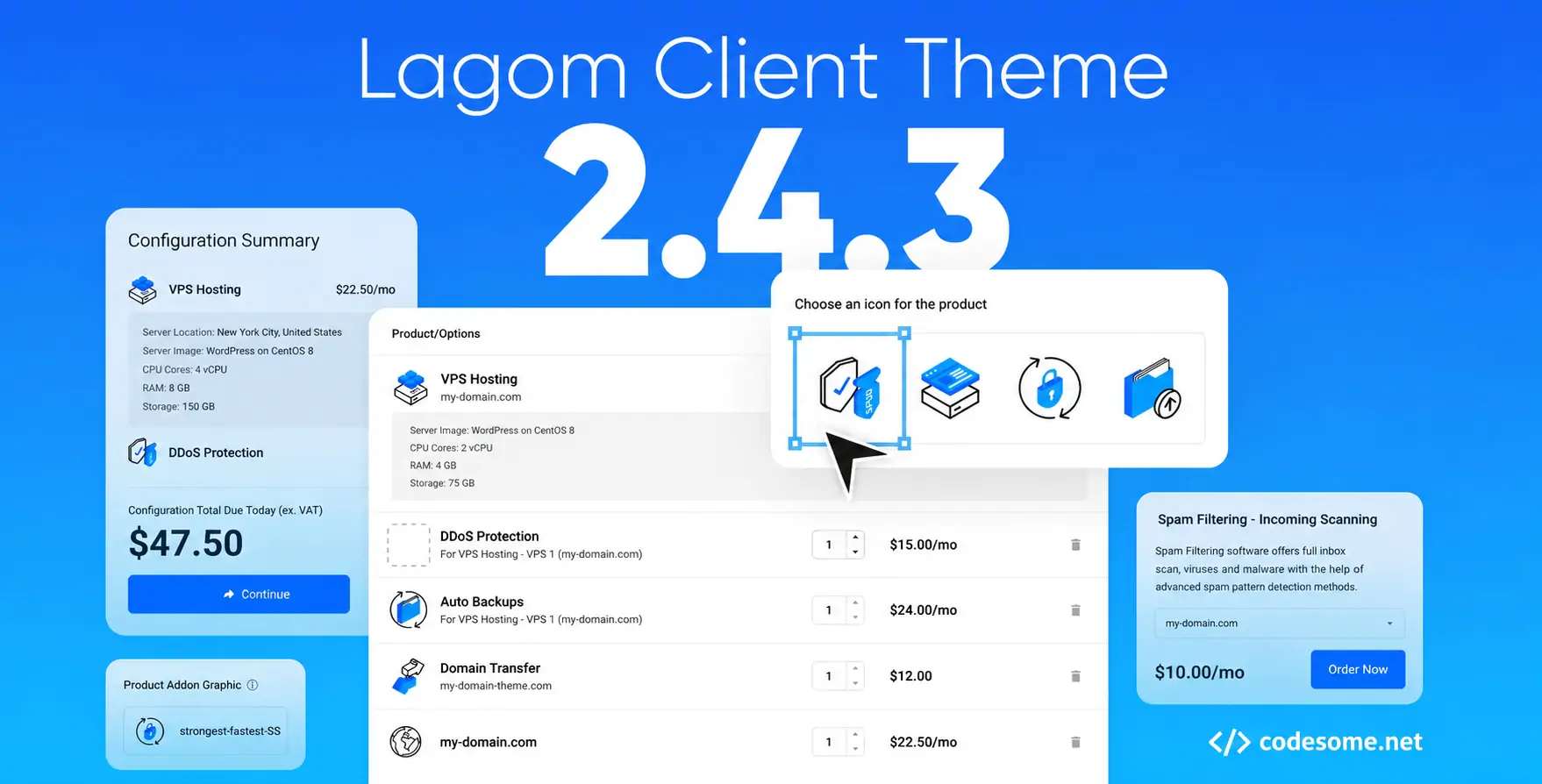 Lagom WHMCS Client Theme 2.4.3