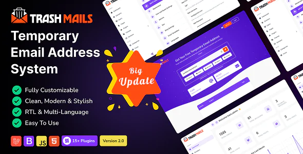Trash Mails v2.2 - Temporary Email Address System